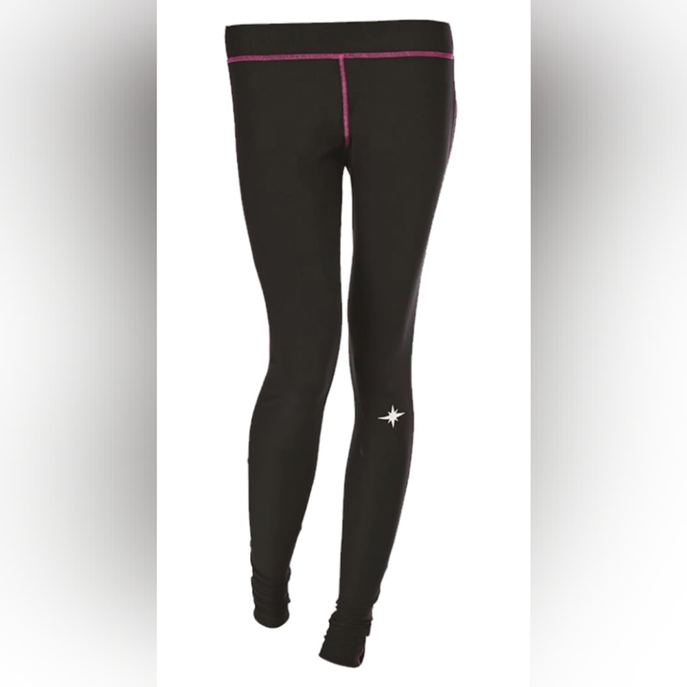 Polaris Black Women's Lightweight Polyester Spandex Snowmobile Base Layer Set SM